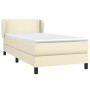 Cama box spring con colchón cuero sintético crema 80x200 cm de vidaXL, Camas y somieres - Ref: Foro24-3127219, Precio: 300,99...