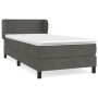 Cama box spring con colchón terciopelo gris oscuro 80x200 cm de vidaXL, Camas y somieres - Ref: Foro24-3127338, Precio: 276,2...