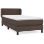 Cama box spring con colchón cuero sintético marrón 80x200 cm de vidaXL, Camas y somieres - Ref: Foro24-3127160, Precio: 293,2...