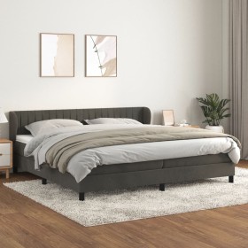 Box spring bed with dark gray velvet mattress 200x200 cm by vidaXL, Beds and slatted bases - Ref: Foro24-3127632, Price: 604,...