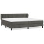 Box spring bed with dark gray velvet mattress 200x200 cm by vidaXL, Beds and slatted bases - Ref: Foro24-3127632, Price: 588,...