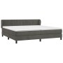 Box spring bed with dark gray velvet mattress 200x200 cm by vidaXL, Beds and slatted bases - Ref: Foro24-3127632, Price: 588,...