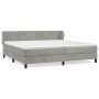 Cama box spring con colchón terciopelo gris claro 200x200 cm de vidaXL, Camas y somieres - Ref: Foro24-3127451, Precio: 597,9...