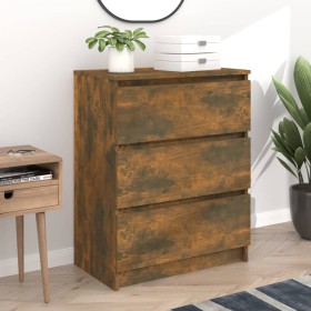 Smoked oak plywood sideboard 60x35x76 cm by vidaXL, Sideboards - Ref: Foro24-815510, Price: 70,89 €, Discount: %