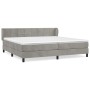 Cama box spring con colchón terciopelo gris claro 200x200 cm de vidaXL, Camas y somieres - Ref: Foro24-3127511, Precio: 576,3...