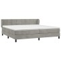 Cama box spring con colchón terciopelo gris claro 200x200 cm de vidaXL, Camas y somieres - Ref: Foro24-3127511, Precio: 576,3...