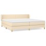 Cama box spring con colchón tela color crema 200x200 cm de vidaXL, Camas y somieres - Ref: Foro24-3126674, Precio: 623,92 €, ...