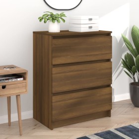 Brown oak plywood sideboard 60x35x76 cm by vidaXL, Sideboards - Ref: Foro24-815512, Price: 72,99 €, Discount: %