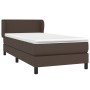 Cama box spring con colchón cuero sintético marrón 80x200 cm de vidaXL, Camas y somieres - Ref: Foro24-3127220, Precio: 296,9...