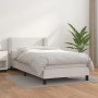 Box spring bed with white synthetic leather mattress 100x200 cm by vidaXL, Beds and slatted bases - Ref: Foro24-3127236, Pric...