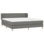 Cama box spring con colchón tela gris oscuro 160x200 cm de vidaXL, Camas y somieres - Ref: Foro24-3126734, Precio: 492,87 €, ...