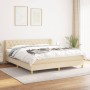 Cama box spring con colchón tela color crema 160x200 cm de vidaXL, Camas y somieres - Ref: Foro24-3127058, Precio: 527,71 €, ...