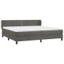 Box spring bed with dark gray velvet mattress 200x200 cm by vidaXL, Beds and slatted bases - Ref: Foro24-3127452, Price: 580,...