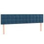 Cama box spring con colchón terciopelo azul oscuro 200x200 cm de vidaXL, Camas y somieres - Ref: Foro24-3127755, Precio: 606,...