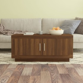 Engineered wood coffee table in brown oak 102x50x45 cm by vidaXL, Coffee table - Ref: Foro24-817233, Price: 57,99 €, Discount: %