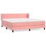 Cama box spring con colchón terciopelo rosa 160x200 cm de vidaXL, Camas y somieres - Ref: Foro24-3127384, Precio: 495,13 €, D...