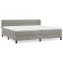 Box spring bed with light gray velvet mattress 200x200 cm by vidaXL, Beds and slatted bases - Ref: Foro24-3127691, Price: 593...