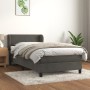 Cama box spring con colchón terciopelo gris oscuro 90x190 cm de vidaXL, Camas y somieres - Ref: Foro24-3127404, Precio: 314,3...