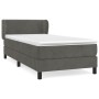 Cama box spring con colchón terciopelo gris oscuro 90x190 cm de vidaXL, Camas y somieres - Ref: Foro24-3127404, Precio: 314,3...