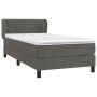 Box spring bed with dark gray velvet mattress 90x190 cm by vidaXL, Beds and slatted bases - Ref: Foro24-3127404, Price: 326,9...