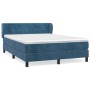 Cama box spring con colchón terciopelo azul oscuro 140x190 cm de vidaXL, Camas y somieres - Ref: Foro24-3127491, Precio: 415,...