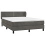 Box spring bed with dark gray velvet mattress 140x200 cm by vidaXL, Beds and slatted bases - Ref: Foro24-3127434, Price: 435,...