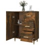 Aparador de madera de ingeniería roble ahumado 69,5x34x90 cm de vidaXL, Aparadores - Ref: Foro24-817351, Precio: 65,57 €, Des...