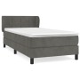 Box spring bed with dark gray velvet mattress 90x190 cm by vidaXL, Beds and slatted bases - Ref: Foro24-3127464, Price: 314,4...