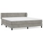 Cama box spring con colchón terciopelo gris claro 180x200 cm de vidaXL, Camas y somieres - Ref: Foro24-3127385, Precio: 540,4...