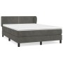 Cama box spring con colchón terciopelo gris oscuro 140x190 cm de vidaXL, Camas y somieres - Ref: Foro24-3127428, Precio: 443,...