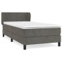 Cama box spring con colchón terciopelo gris oscuro 90x200 cm de vidaXL, Camas y somieres - Ref: Foro24-3127470, Precio: 301,9...