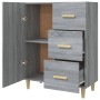 Aparador de madera de ingeniería gris Sonoma 69,5x34x90 cm de vidaXL, Aparadores - Ref: Foro24-817352, Precio: 75,02 €, Descu...