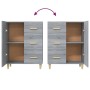 Aparador de madera de ingeniería gris Sonoma 69,5x34x90 cm de vidaXL, Aparadores - Ref: Foro24-817352, Precio: 75,02 €, Descu...