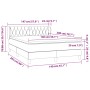 Box spring bed with light gray velvet mattress 140x200 cm by vidaXL, Beds and slatted bases - Ref: Foro24-3127673, Price: 442...