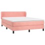 Cama box spring con colchón terciopelo rosa 140x190 cm de vidaXL, Camas y somieres - Ref: Foro24-3127372, Precio: 418,51 €, D...