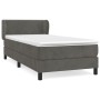 Cama box spring con colchón terciopelo gris oscuro 100x200 cm de vidaXL, Camas y somieres - Ref: Foro24-3127416, Precio: 337,...