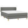 Cama box spring con colchón tela gris oscuro 140x190 cm de vidaXL, Camas y somieres - Ref: Foro24-3126638, Precio: 469,07 €, ...