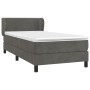 Box spring bed with dark gray velvet mattress 80x200 cm by vidaXL, Beds and slatted bases - Ref: Foro24-3127398, Price: 276,1...