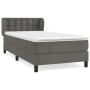 Cama box spring con colchón terciopelo gris oscuro 90x190 cm de vidaXL, Camas y somieres - Ref: Foro24-3127704, Precio: 315,2...