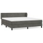 Cama box spring con colchón terciopelo gris oscuro 180x200 cm de vidaXL, Camas y somieres - Ref: Foro24-3127386, Precio: 540,...