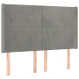 Headboard with light gray velvet ears 147x16x118/128 cm by vidaXL, Headboards and footboards - Ref: Foro24-3119348, Price: 11...