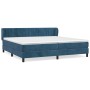 Box spring bed with dark blue velvet mattress 200x200 cm by vidaXL, Beds and slatted bases - Ref: Foro24-3127635, Price: 555,...