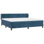 Box spring bed with dark blue velvet mattress 200x200 cm by vidaXL, Beds and slatted bases - Ref: Foro24-3127635, Price: 555,...