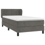 Cama box spring con colchón terciopelo gris oscuro 100x200 cm de vidaXL, Camas y somieres - Ref: Foro24-3127476, Precio: 364,...