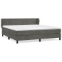 Boxspringbett mit dunkelgrauer Samtmatratze 160x200 cm von vidaXL, Betten und Lattenroste - Ref: Foro24-3127380, Preis: 475,9...