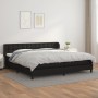 Box spring bed with black synthetic leather mattress 200x200 cm by vidaXL, Beds and slatted bases - Ref: Foro24-3127331, Pric...