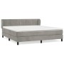 Cama box spring con colchón terciopelo gris claro 180x200 cm de vidaXL, Camas y somieres - Ref: Foro24-3127625, Precio: 540,0...