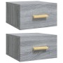 Wall bedside tables 2 pcs Sonoma gray color 35x35x20 cm by vidaXL, Nightstands - Ref: Foro24-817576, Price: 45,56 €, Discount: %