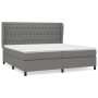 Cama box spring con colchón tela gris oscuro 200x200 cm de vidaXL, Camas y somieres - Ref: Foro24-3128230, Precio: 727,19 €, ...