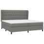 Cama box spring con colchón tela gris oscuro 200x200 cm de vidaXL, Camas y somieres - Ref: Foro24-3128230, Precio: 727,19 €, ...